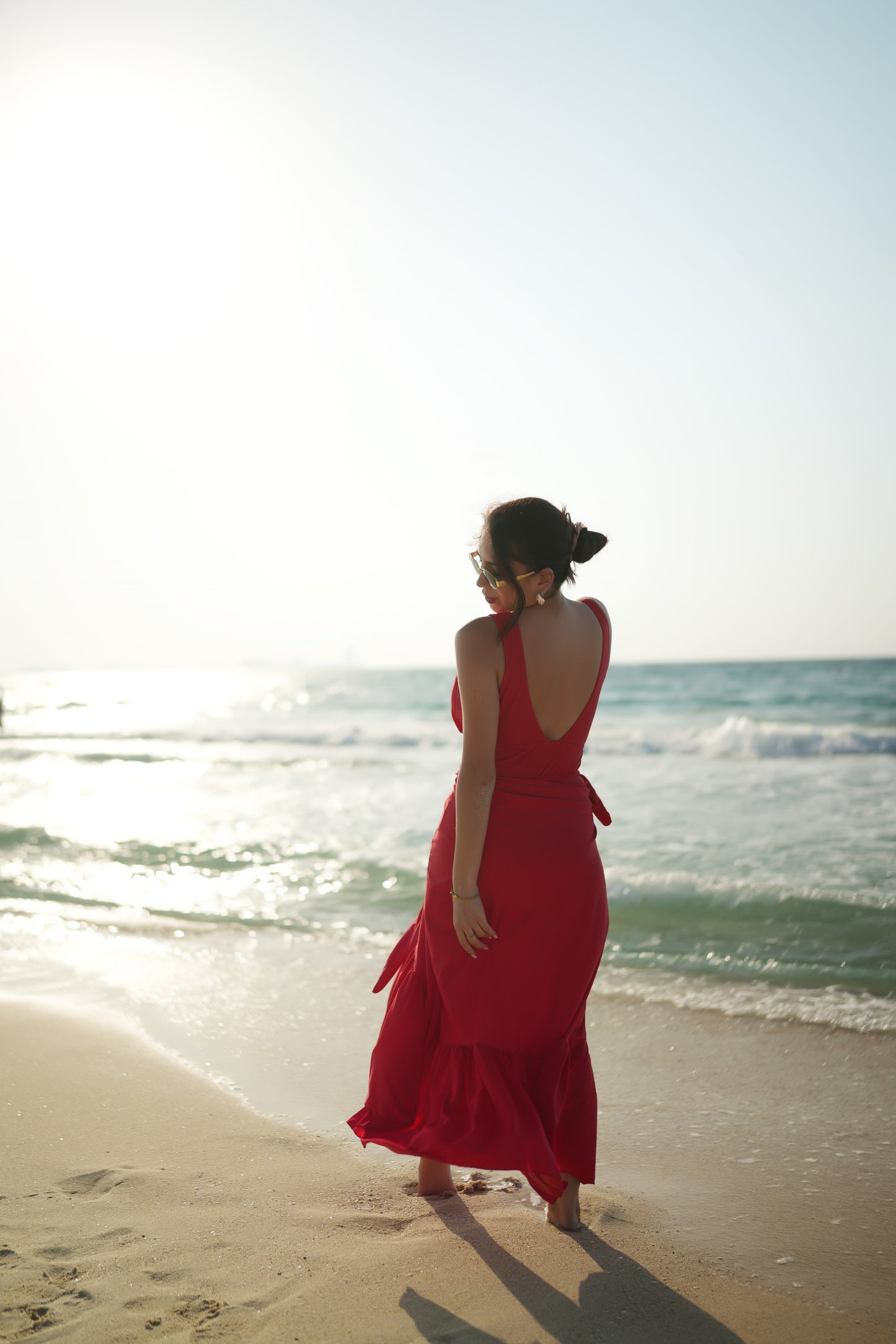 Rouge Radiance Deep V Swimsuit Set
