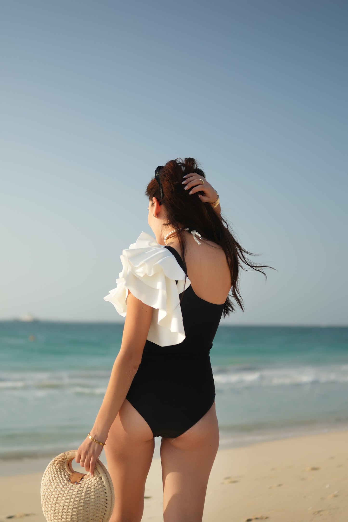 Moonlit Grace One-Shoulder Swimsuit